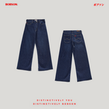 Bobson Japanese Ladies Basic Denim Pants Sailor Fitting 197412 (Medium Shade)