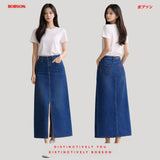 Bobson Japanese Ladies Basic Denim Skirt 194254 (Medium Shade)