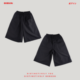 Bobson Japanese Ladies Basic Non-Denim Cullotes Pants 206834 (Black)