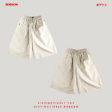Bobson Japanese Ladies Basic Non-Denim Cullotes Pants 206834 (Light Beige)