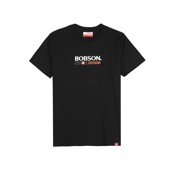 Bobson Japanese Men's Basic Round Neck Tees for Men with Back Print Trendy Fashion High Quality Apparel Comfortable Casual Top for Men Comfort Fit 151242-U (Black)
