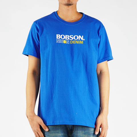 Bobson Japanese Men's Basic Round Neck Tees for Men with Back Print Trendy Fashion High Quality Apparel Comfortable Casual Top for Men Comfort Fit 151242-U (Princess Blue)