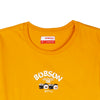 Bobson Japanese Ladies Basic Tees for Women Trendy fashion High Quality Apparel Comfortable Casual Top for Women Boxy Fit 148163-U (Yellow Gold)