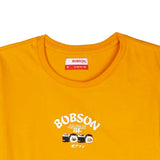 Bobson Japanese Ladies Basic Tees for Women Trendy fashion High Quality Apparel Comfortable Casual Top for Women Boxy Fit 148163-U (Yellow Gold)