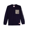 Bobson Japanese Men's Basic Tees Long Sleeve Sweat shirt for Men Trendy Fashion High Quality Apparel Comfortable Casual Top for Men Slim Fit 116942 (Navy)