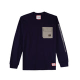 Bobson Japanese Men's Basic Tees Long Sleeve Sweat shirt for Men Trendy Fashion High Quality Apparel Comfortable Casual Top for Men Slim Fit 116942 (Navy)
