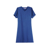 Bobson Japanese Ladies Basic Dress for Women Trendy fashion High Quality Apparel Comfortable Casual Dress for Women Regular Fit 148443 (Blue)