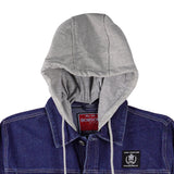 Bobson Japanese Men's Basic Hoodie Denim Jacket for Men Trendy Fashion High Quality Apparel Comfortable Casual Jacket for Men Regular Fit 131728 (Medium Wash)