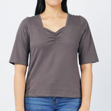 Bobson Japanese Ladies Basic Tees Relaxed Fit 142040 (Pavement)