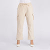 Bobson Japanese Ladies Basic Non-Denim Drawstring Pants 154470-U (Beige)