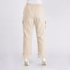 Bobson Japanese Ladies Basic Non-Denim Drawstring Pants 154470-U (Beige)