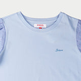 Bobson Japanese Ladies Basic Tees Boxy Fit 156085 (Chambray Blue)