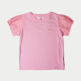Bobson Japanese Ladies Basic Tees Boxy Fit 156085 (Pink)
