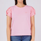 Bobson Japanese Ladies Basic Tees Boxy Fit 156085 (Pink)