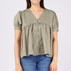 Bobson Japanese Ladies Basic Woven Shirt Relaxed Fit 155587 (Light Green)