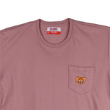 Bobson Japanese X Tom and Jerry with chest pocket Men's Basic Tees Slim Fit 166226-U (Wood Rose)
