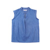 Bobson Japanese Ladies Basic Woven Shirt Regular Fit 142765 (Medium Wash)