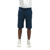 Bobson Japanese Men's Basic Non-Denim Reversible Short Mid Waist 172299 (Black Blue)