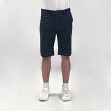 Bobson Japanese Men's Basic Non-Denim Reversible Short Mid Waist 172163 (Dark Navy Gray)