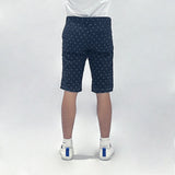 Bobson Japanese Men's Basic Non-Denim Reversible Short Mid Waist 172163 (Dark Navy Gray)