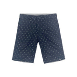 Bobson Japanese Men's Basic Non-Denim Reversible Short Mid Waist 172163 (Dark Navy Gray)