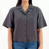 Bobson Japanese Ladies Basic Woven  Boxy Fit 155368 (Pavement)