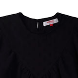 Bobson Japanese Ladies Basic Woven Shirt Boxy Fit 160210-U (Black)