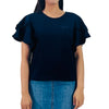 Bobson Japanese Ladies Basic Tees Boxy Fit 158432-U (Navy)