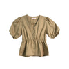 Bobson Japanese Ladies Basic Woven Shirt Regular Fit 155997 (Beige)