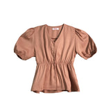 Bobson Japanese Ladies Basic Woven Shirt Regular Fit 155997 (Peach)