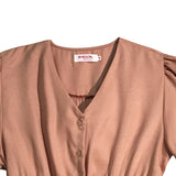 Bobson Japanese Ladies Basic Woven Shirt Regular Fit 155997 (Peach)