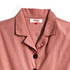 Bobson Japanese Ladies Basic Woven Shirt Crop Fit 156008 (Coral)