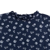 Bobson Japanese Ladies Basic Woven Shirt Boxy Fit 162569-U (Navy)