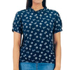 Bobson Japanese Ladies Basic Woven Shirt Boxy Fit 162569-U (Navy)