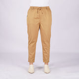 Bobson Japanese Ladies Basic Non-Denim Drawstring Pants 170322 (Khaki)