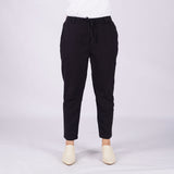 Bobson Japanese Ladies Basic Non-Denim Drawstring Pants 170322 (Black)