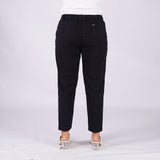 Bobson Japanese Ladies Basic Non-Denim Drawstring Pants 170322 (Black)