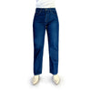 Bobson Japanese Ladies Basic Denim Pants Slim Straight Pants 174874 (Dark Shade)