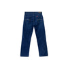 Bobson Japanese Ladies Basic Denim Pants Slim Straight Pants 174874 (Dark Shade)