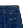 Bobson Japanese Ladies Basic Denim Pants Slim Straight Pants 174874 (Dark Shade)