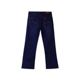 Bobson Japanese Ladies Basic Denim Pants Flared Jeans Mid Waist 173479 (Medium Shade)