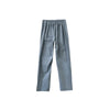 Bobson Japanese Ladies Basic Non-Denim Drawstring Pants 156253 (Chambray Blue)