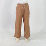 Bobson Japanese Ladies Basic Non-Denim Wide Leg Pants 176330 (Rust)