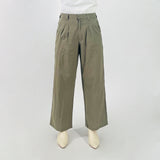 Bobson Japanese Ladies Basic Non-Denim Wide Leg Pants 176330 (Moss)