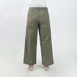 Bobson Japanese Ladies Basic Non-Denim Wide Leg Pants 176330 (Moss)