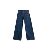Bobson Japanese Ladies Basic Denim Sailor Pants 174920 (Medium Shade)