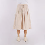 Bobson Japanese Ladies Basic Non-Denim Long Skirt 180658 (Beige)