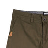 Bobson Japanese Men's Basic Non-Denim Chino Pants Mid Waist 181189 (Fatigue)