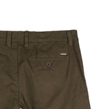 Bobson Japanese Men's Basic Non-Denim Chino Pants Mid Waist 181189 (Fatigue)