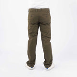 Bobson Japanese Men's Basic Non-Denim Chino Pants Mid Waist 181189 (Fatigue)